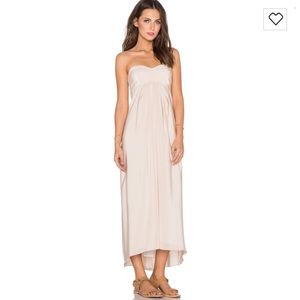 Amanda Uprichard Tie Back Maxi in Bone